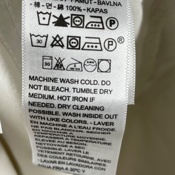 NEW Levis Pants Womens 27 off white cotton baggy straight leg trouser casual - Picture 9 of 12